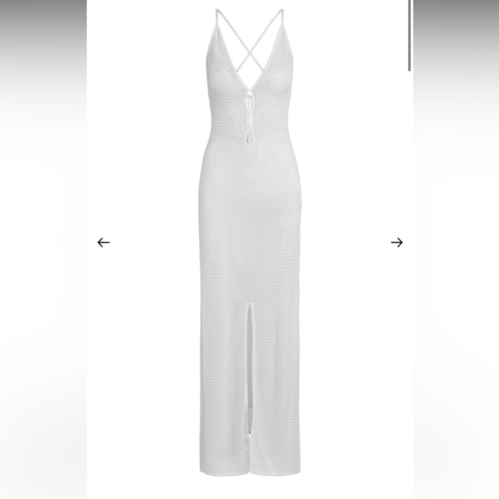 Monday Swimwear RAMATUELLE DRESS - WHITE LACE CROCHET